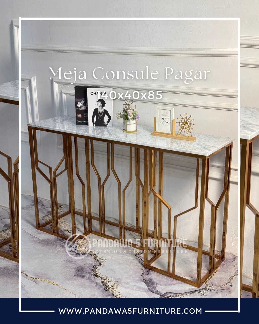 Meja consule pagar cantik dan menawan, desainnya yang simpel membuat meja ini hadir dengan gaya (1)