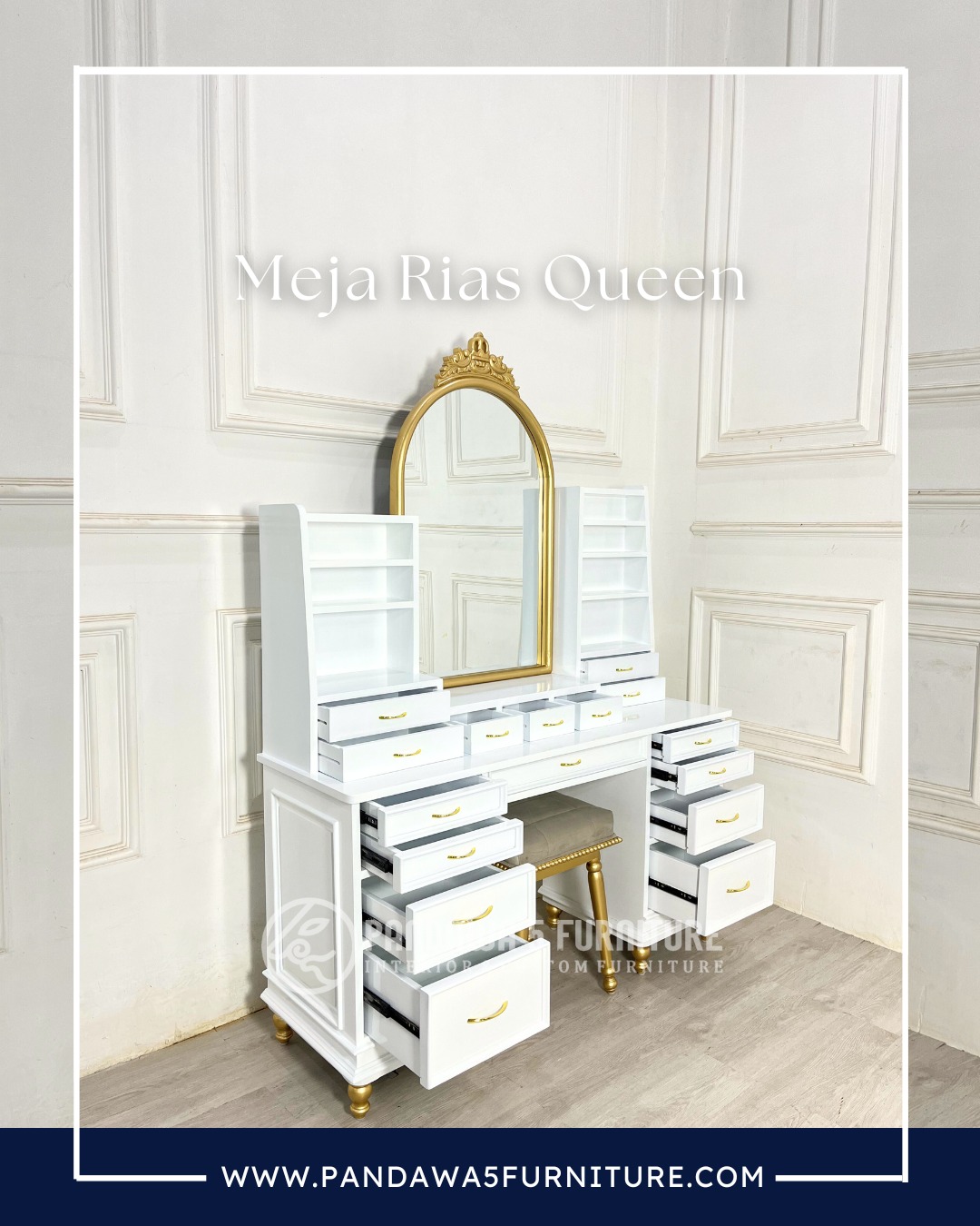 Meja rias minimalis modern. Selain cantik meja rias ini juga dapat anda gunakan untuk mempercant (8)